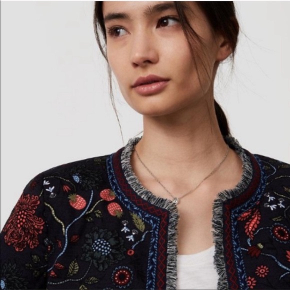 Loft Primavera Fringe Jacket | 6 NWT - Picture 2 of 10